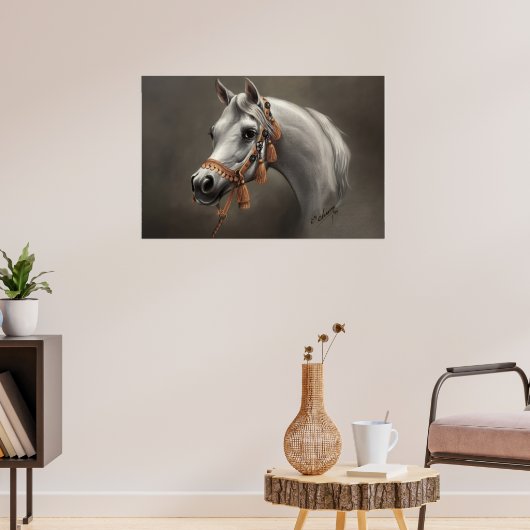 Arabische paard fijnkunst poster (Woonkamer 3)