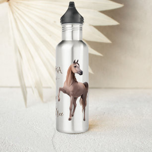 Arabische paard geschenken gepersonaliseerde naam waterfles