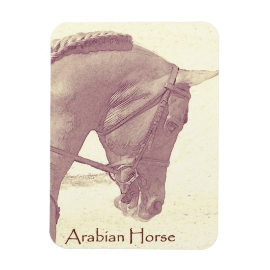 Arabische Paard magneet (Verticaal)