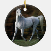 Arabische paarden aan het rijden 1 keramisch ornament (Achterkant)