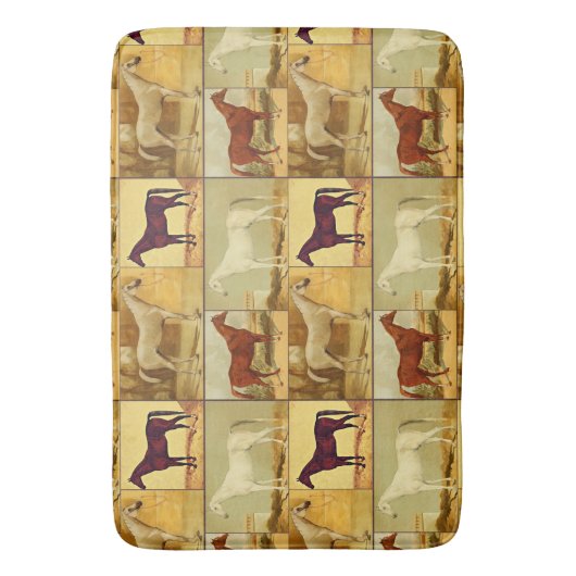  Arabische paarden - collage Badmat (Voorkant Verticaal)