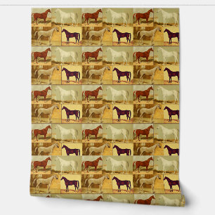  Arabische paarden - collage Behang