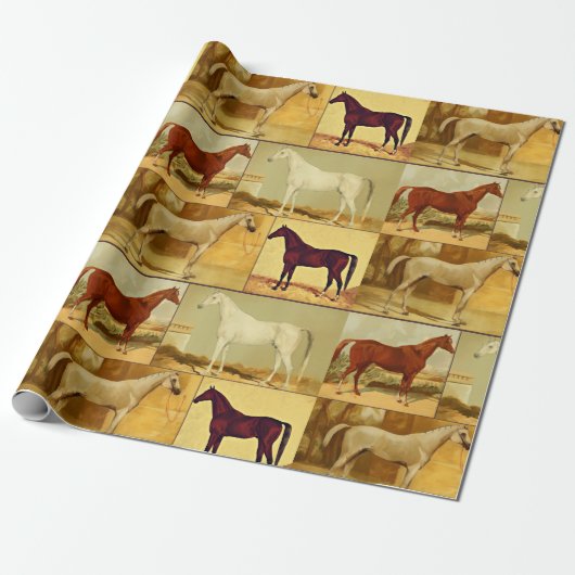  Arabische paarden - collage Cadeaupapier (Uitgerold)