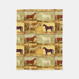  Arabische paarden - collage Fleece Deken
