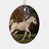 Arabische paarden: herfst. 2 keramisch ornament (Rechts)