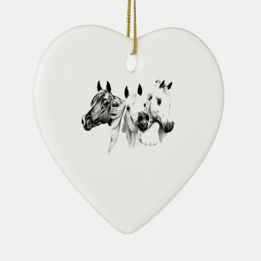 Arabische paarden keramisch ornament (Rechts)
