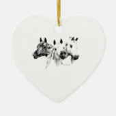 Arabische paarden keramisch ornament (Voorkant)