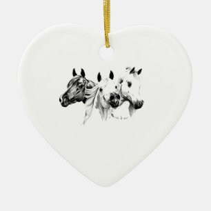 Arabische paarden keramisch ornament