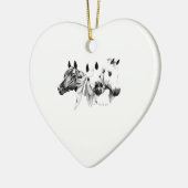 Arabische paarden keramisch ornament (Links)
