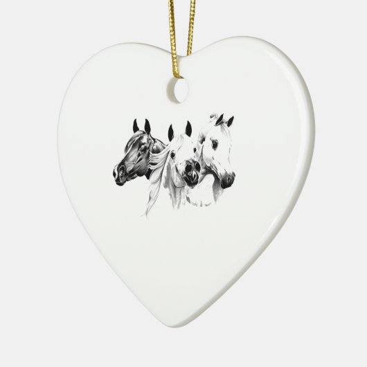 Arabische paarden keramisch ornament (Links)