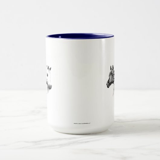 Arabische paarden mok (Midden)