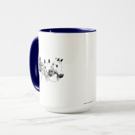 Arabische paarden mok (Voorkant links)