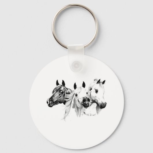 Arabische paarden sleutelhanger (Voorkant)