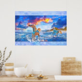 Arabische paarden van STELLAR-EILAND Poster (Keuken)