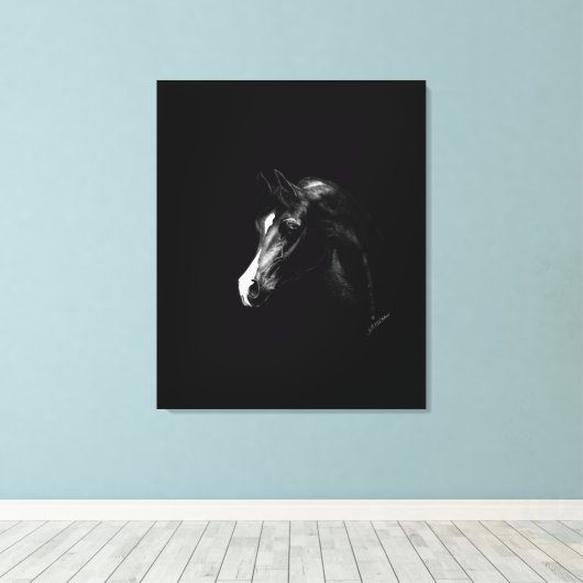 Arabische paardenkunst canvas afdruk (Insitu (Houten vloer))
