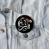 Arabische Palestijnse Vlag Vrij Palestina Ronde Button 7,6 Cm (In situ)