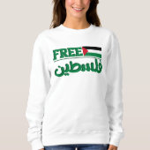 Arabische Palestina Kalligrafie | Free Palestine Trui (Voorkant)