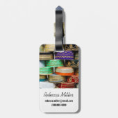 Arabische Petten op de markt Bagagelabel (Achterkant verticaal)