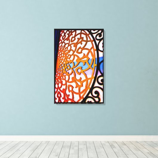 Arabische poort canvas afdruk (Insitu (Houten vloer))