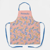 arabische roze rode roze roodroze patronen koken schort (Voorkant)