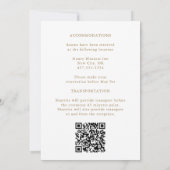 Arabische Rozen Goud Elegante Bloemontwerp Wedding Kaart (Achterkant)