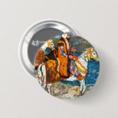 Arabische ruiter ronde button 5,7 cm (Voorkant /achterkant)