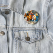 Arabische ruiter ronde button 5,7 cm (In situ)