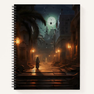 Arabische stad bij nacht notitieboek