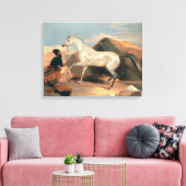 Arabische Stallion Canvas Afdruk (Insitu (Woonkamer))