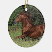 Arabische Stallion in de gras Keramisch Ornament (Links)