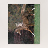 Arabische Stallion stromend mane en staart Legpuzzel (Verticaal)