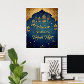 Arabische stijl met Marokkaanse lantaarns Mehndi H Poster (Thuiskantoor)