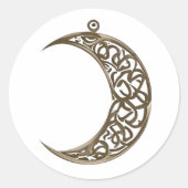 Arabische stijl ronde sticker (Voorkant)