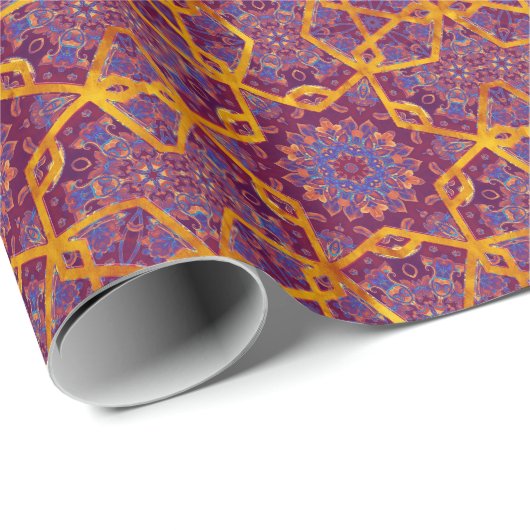 Arabische stijl, waterverf islamitisch naadloos pa cadeaupapier (Rol Hoek)