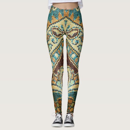 Arabische stof: Arabisch oosters ontwerp Leggings (Voorkant)