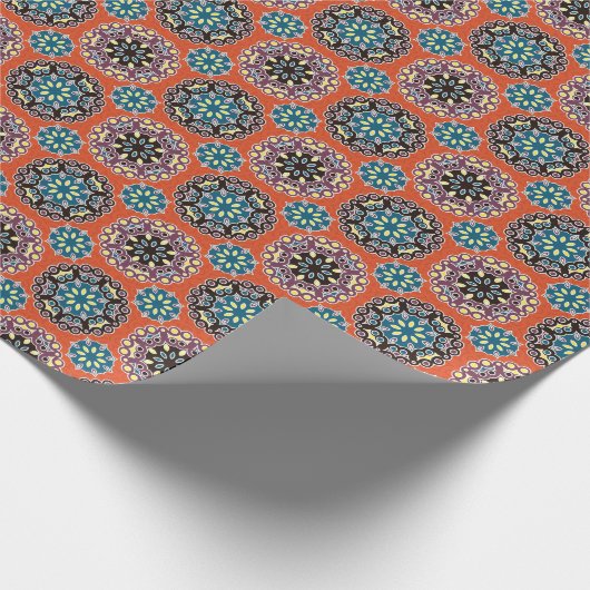 Arabische tegel,  patchwork patroon. cadeaupapier (Hoek)