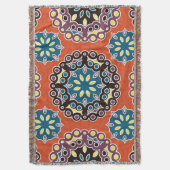 Arabische tegel,  patchwork patroon. deken (Voorkant Verticaal)