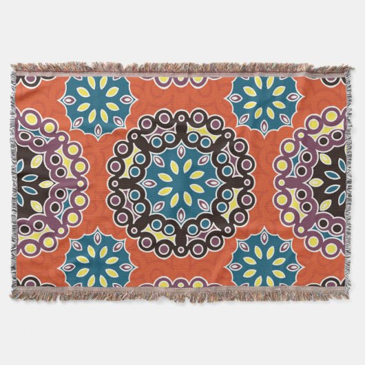 Arabische tegel,  patchwork patroon. deken (Voorkant)