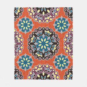 Arabische tegel, patchwork patroon. fleece deken