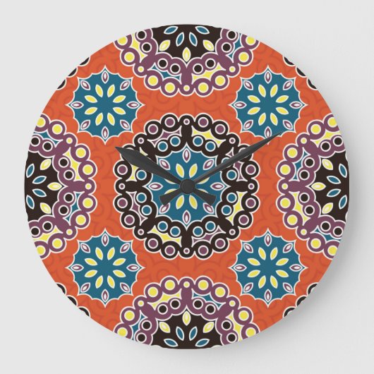 Arabische tegel, patchwork patroon. grote klok (Voorkant)