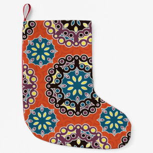 Arabische tegel, patchwork patroon. kleine kerstsok