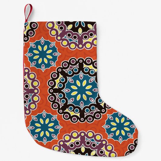 Arabische tegel, patchwork patroon. kleine kerstsok (Voorkant)