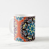 Arabische tegel,  patchwork patroon. koffiemok (Voorkant links)