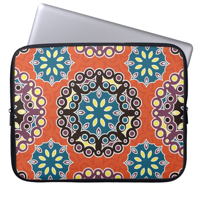 Arabische tegel,  patchwork patroon. laptop sleeve (Voorkant)