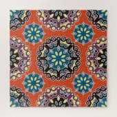 Arabische tegel, patchwork patroon. legpuzzel (Horizontaal)