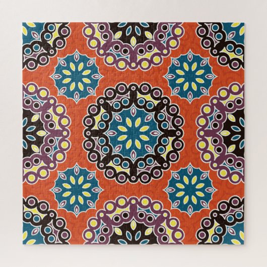 Arabische tegel, patchwork patroon. legpuzzel (Verticaal)