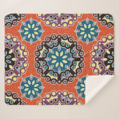 Arabische tegel,  patchwork patroon. sherpa deken (Voorkant (horizontaal))