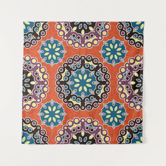 Arabische tegel, patchwork patroon. wandkleed (Voorkant)