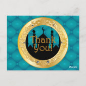 Arabische thema bedankkaarten briefkaart (Achterkant)