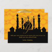 Arabische thema bedankkaarten briefkaart (Voorkant / Achterkant)